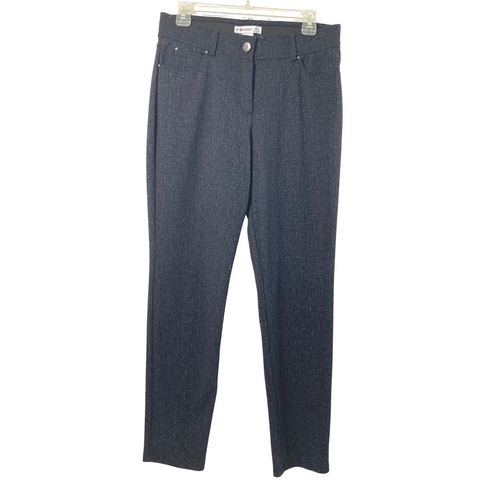 89th & Madison Pants Womens 10 Grey Tapered Career Stretch Dress Trousers Office
